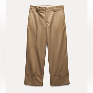 NWT Zara Turned-up cuffs chino pants. Size Small